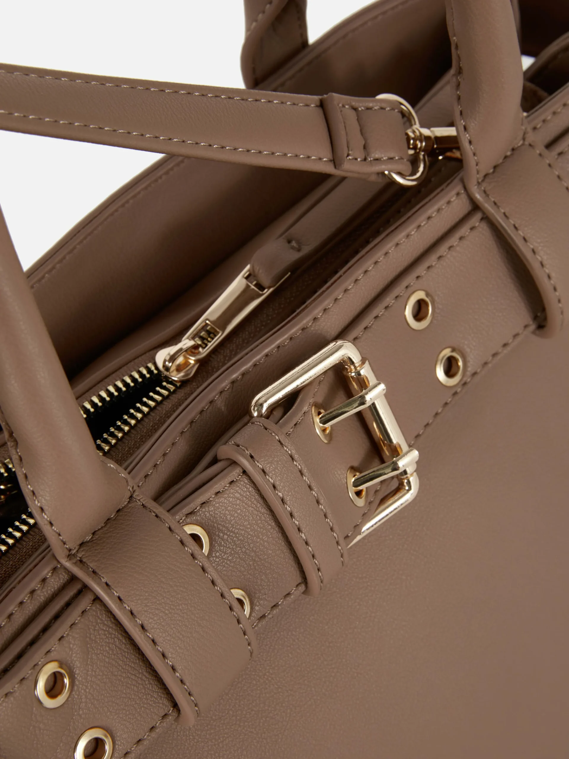 Rita Ora Faux Leather Buckle Tote|Primark Clearance