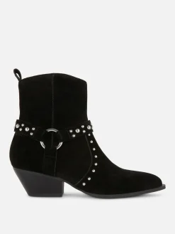 Rita Ora Faux Suede Studded Ankle Boots|Primark Clearance