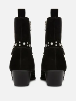 Rita Ora Faux Suede Studded Ankle Boots|Primark Clearance