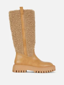 Rita Ora Fleece Knee High Boots|Primark Sale