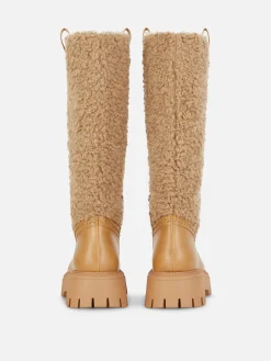 Rita Ora Fleece Knee High Boots|Primark Sale