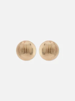 Rita Ora Large Ridged Stud Earrings|Primark Clearance