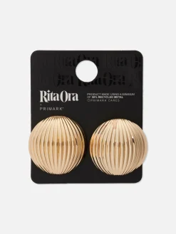 Rita Ora Large Ridged Stud Earrings|Primark Clearance