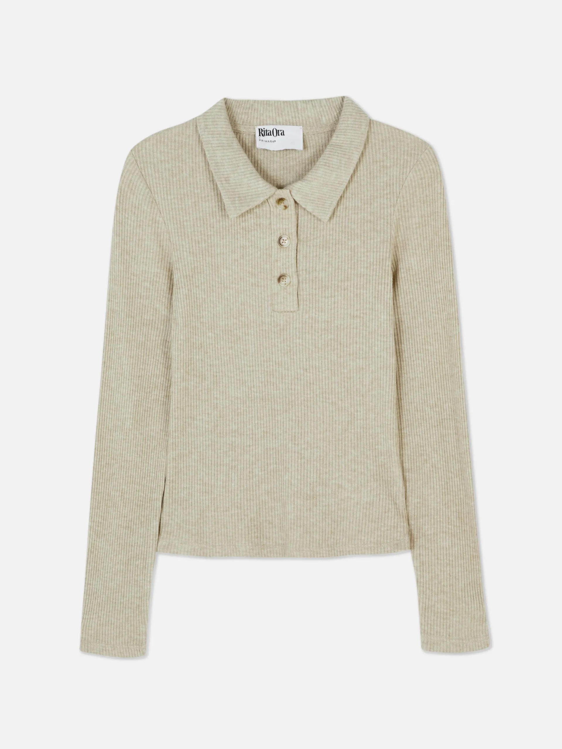 Rita Ora Long Sleeve Ribbed Polo|Primark