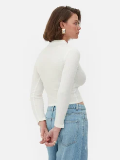 Rita Ora Long Sleeve Ribbed Polo|Primark Clearance