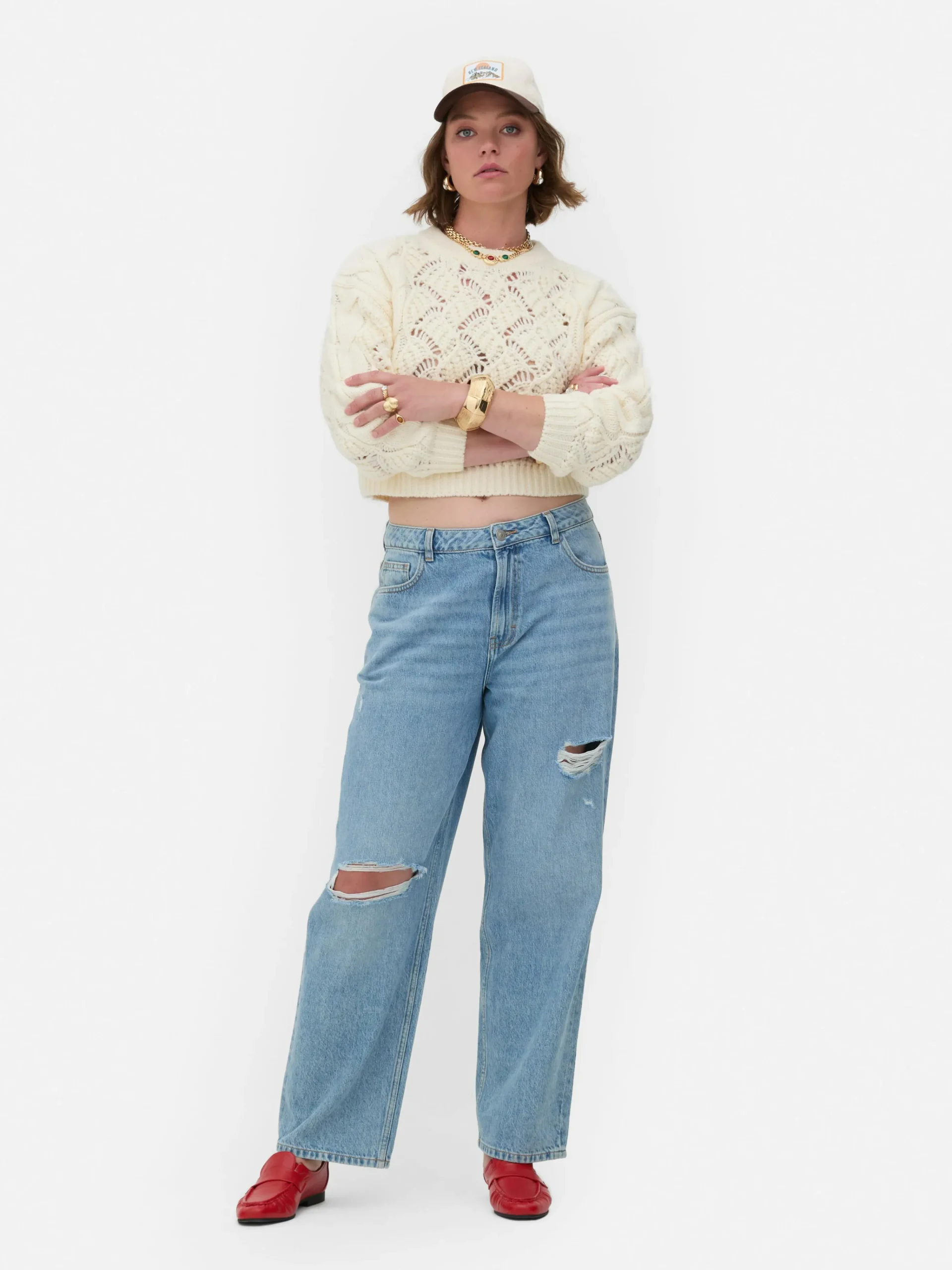 Rita Ora Open Stitch Cable Knit Sweater|Primark Outlet