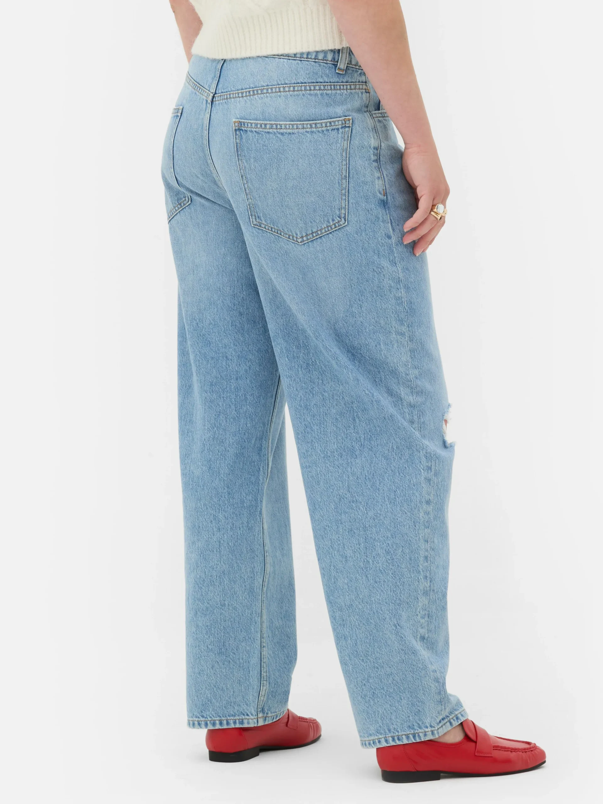 Rita Ora Ripped Dad Jeans|Primark New