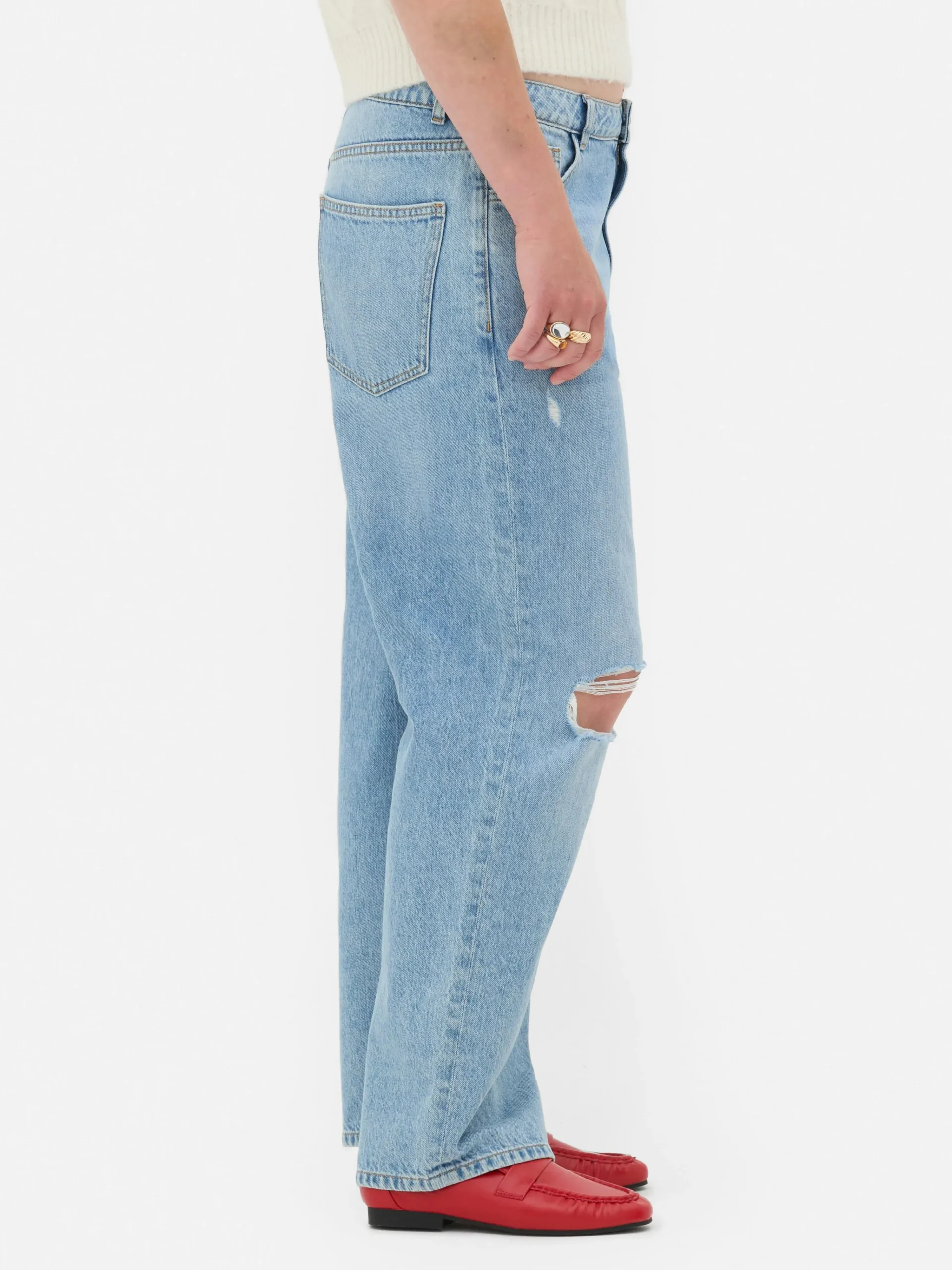 Rita Ora Ripped Dad Jeans|Primark New