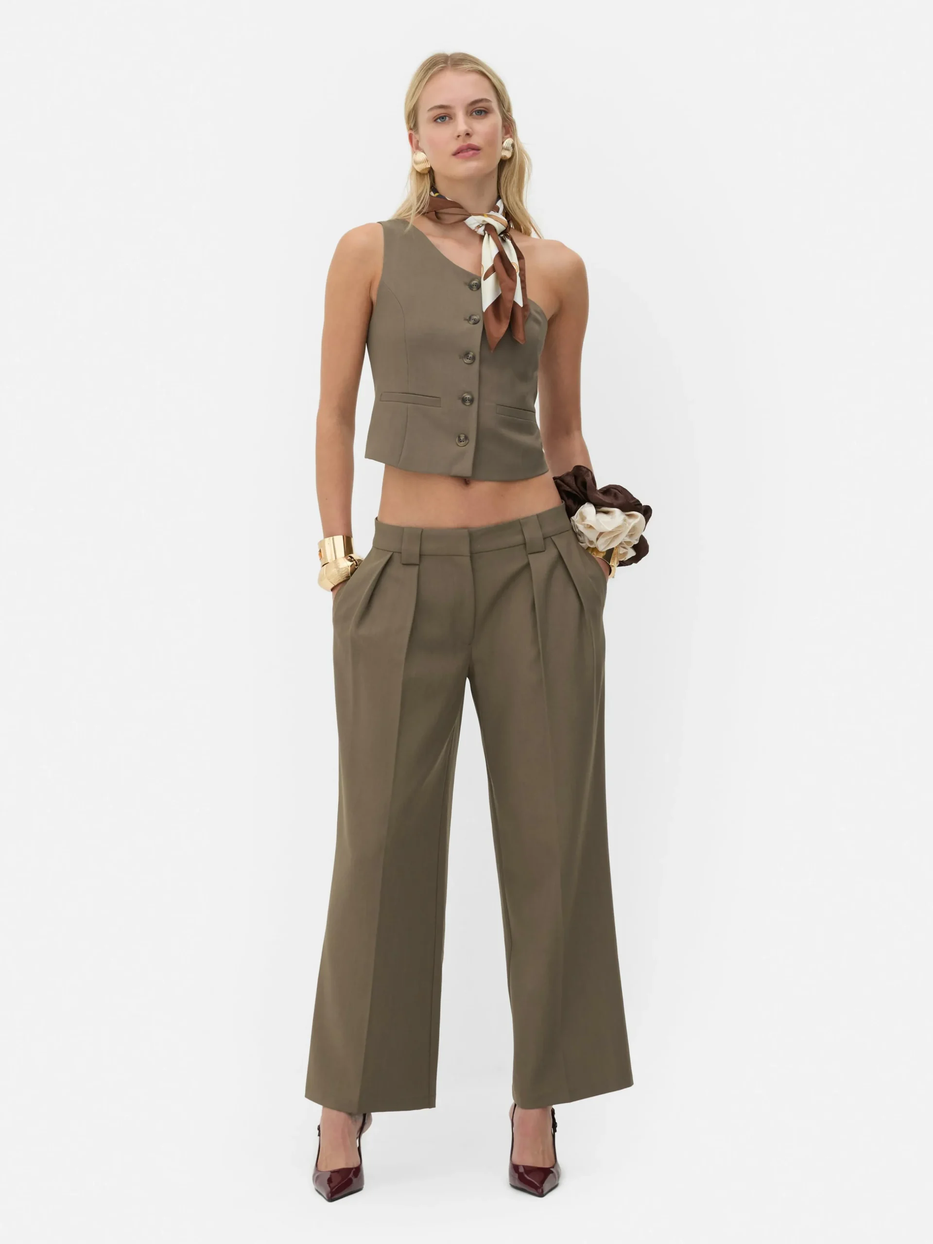 Rita Ora Slouchy Pleated Wide Leg Pants|Primark Sale