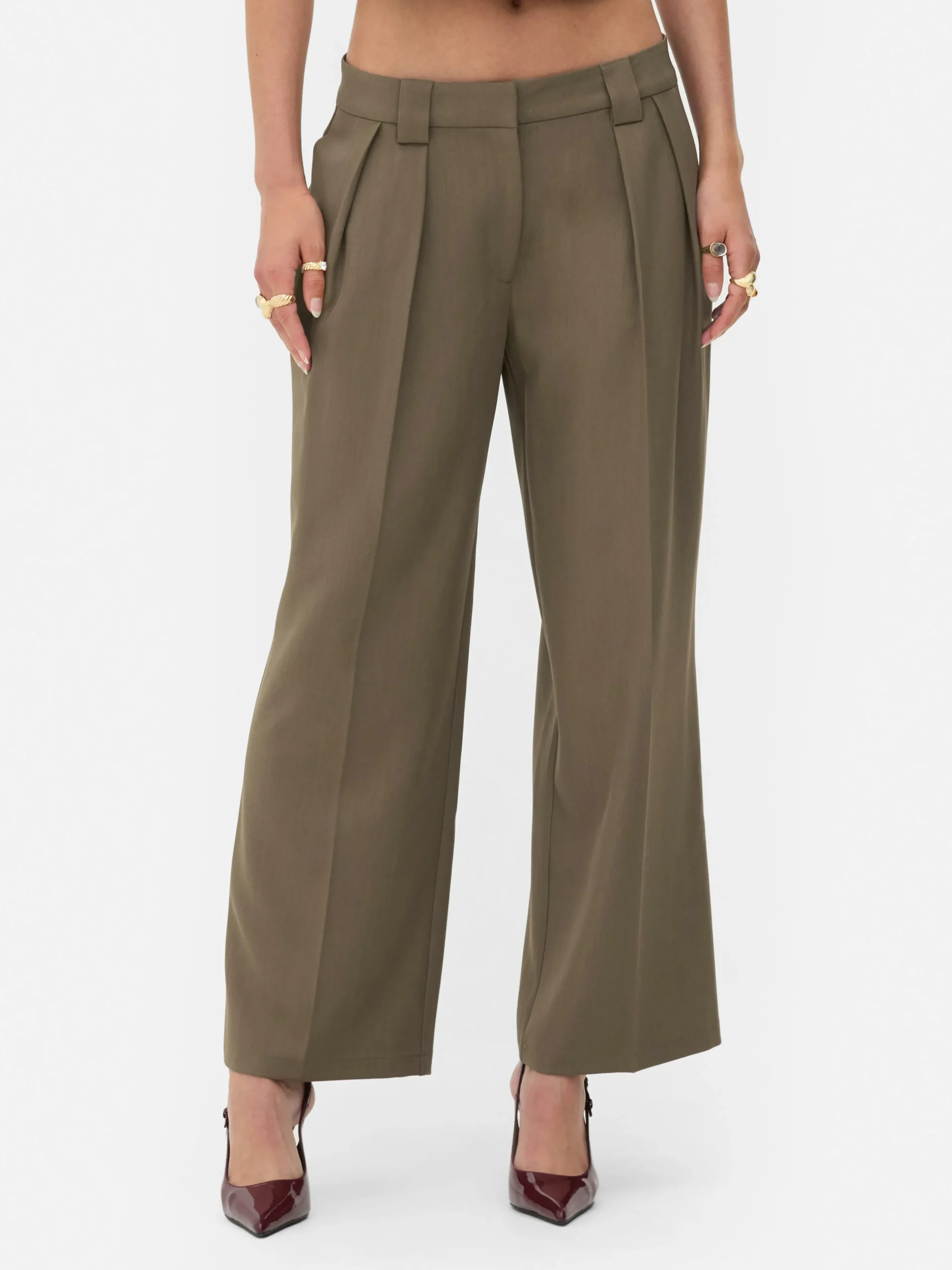 Rita Ora Slouchy Pleated Wide Leg Pants|Primark Sale