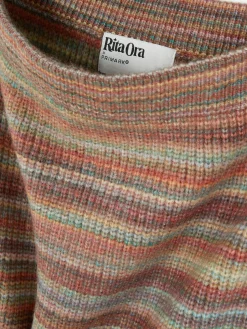 Rita Ora Striped Knit Midi Skirt|Primark New
