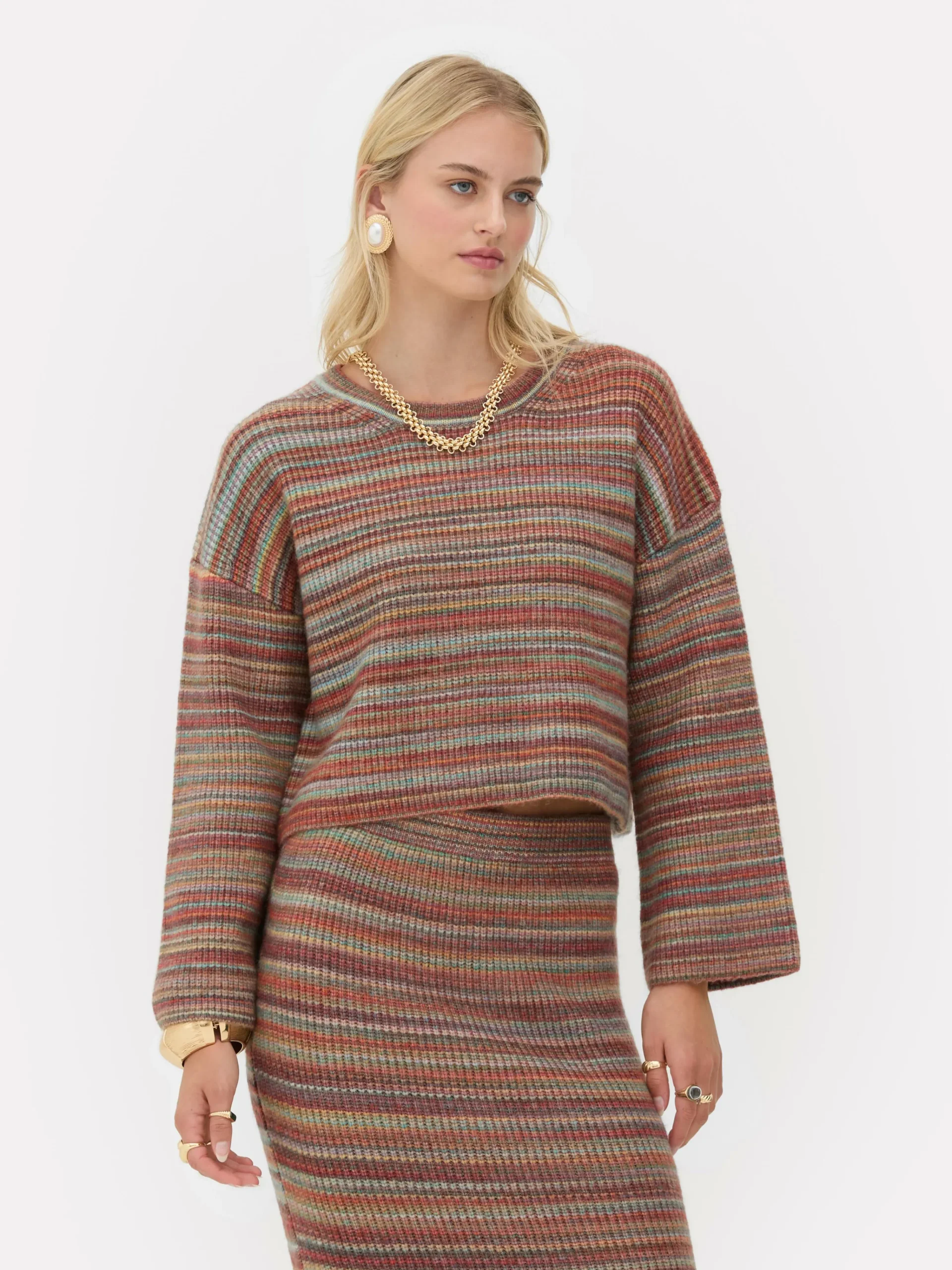 Rita Ora Striped Sweater|Primark New