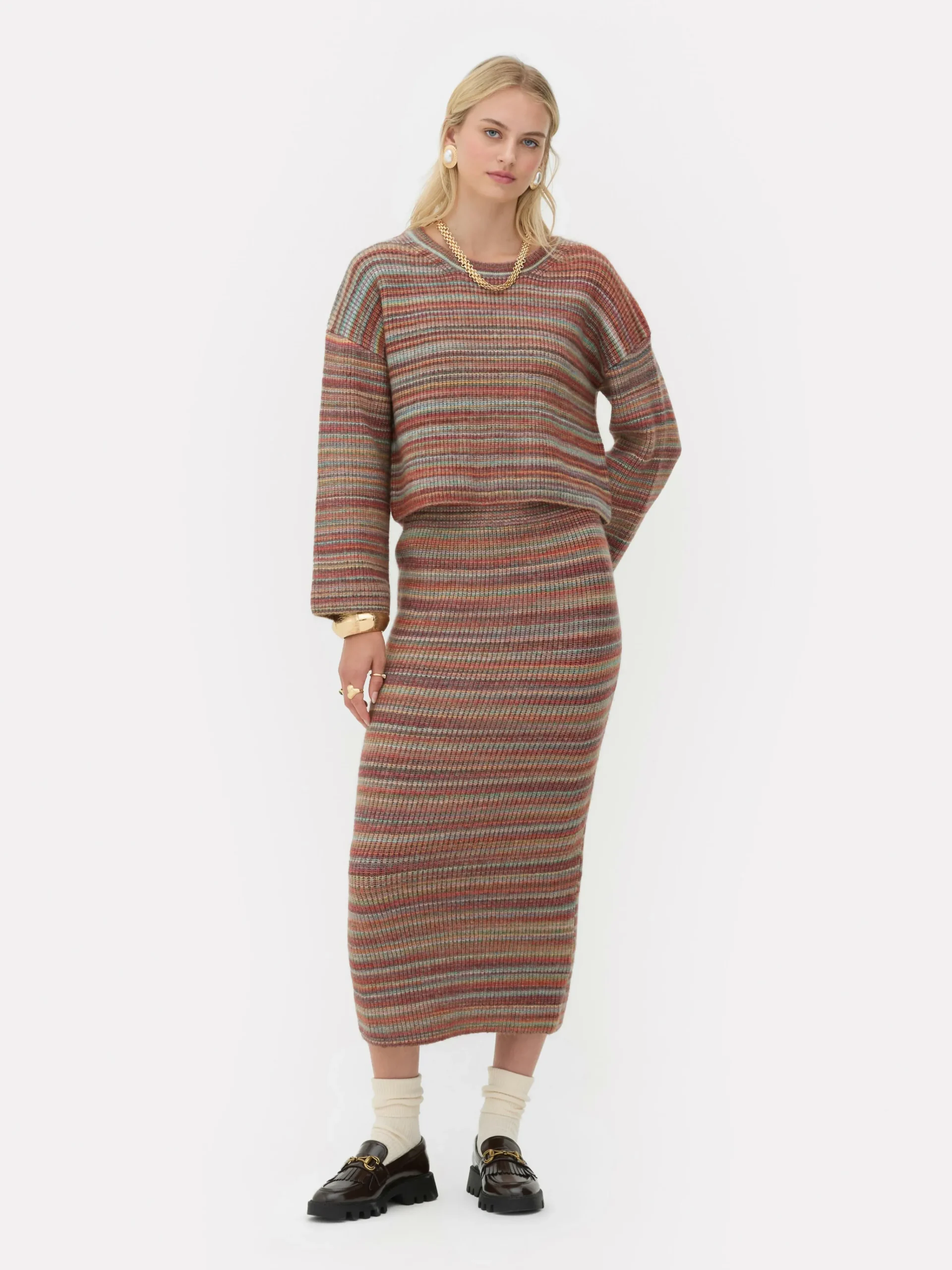 Rita Ora Striped Sweater|Primark New