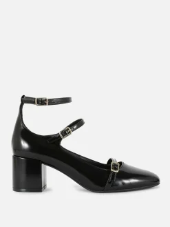 Rita Ora Triple-Strap Mary Jane Heels|Primark Outlet