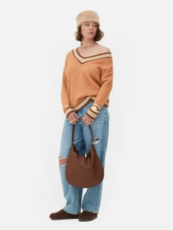 Rita Ora Vintage Style V-Neck Sweater|Primark Discount