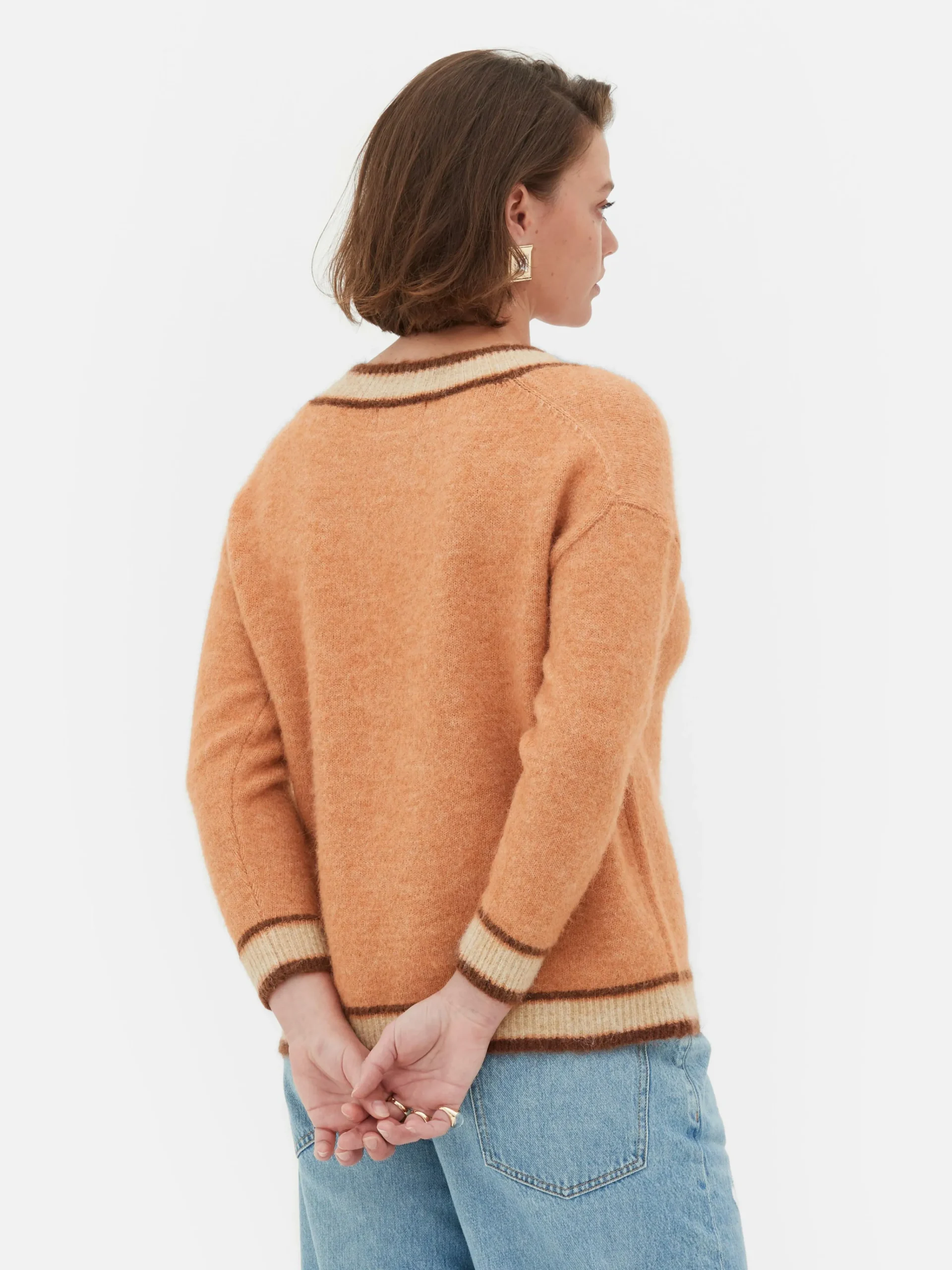 Rita Ora Vintage Style V-Neck Sweater|Primark Discount