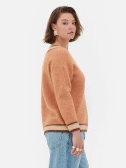 Rita Ora Vintage Style V-Neck Sweater|Primark Discount