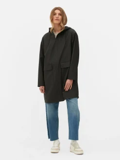 Rubberized Hooded Raincoat|Primark New
