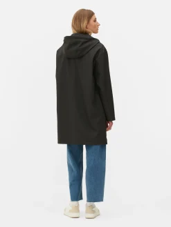 Rubberized Hooded Raincoat|Primark New