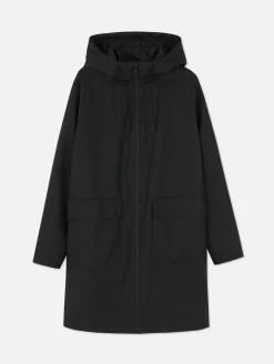 Rubberized Hooded Raincoat|Primark New