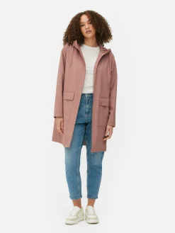 Rubberized Hooded Raincoat|Primark New