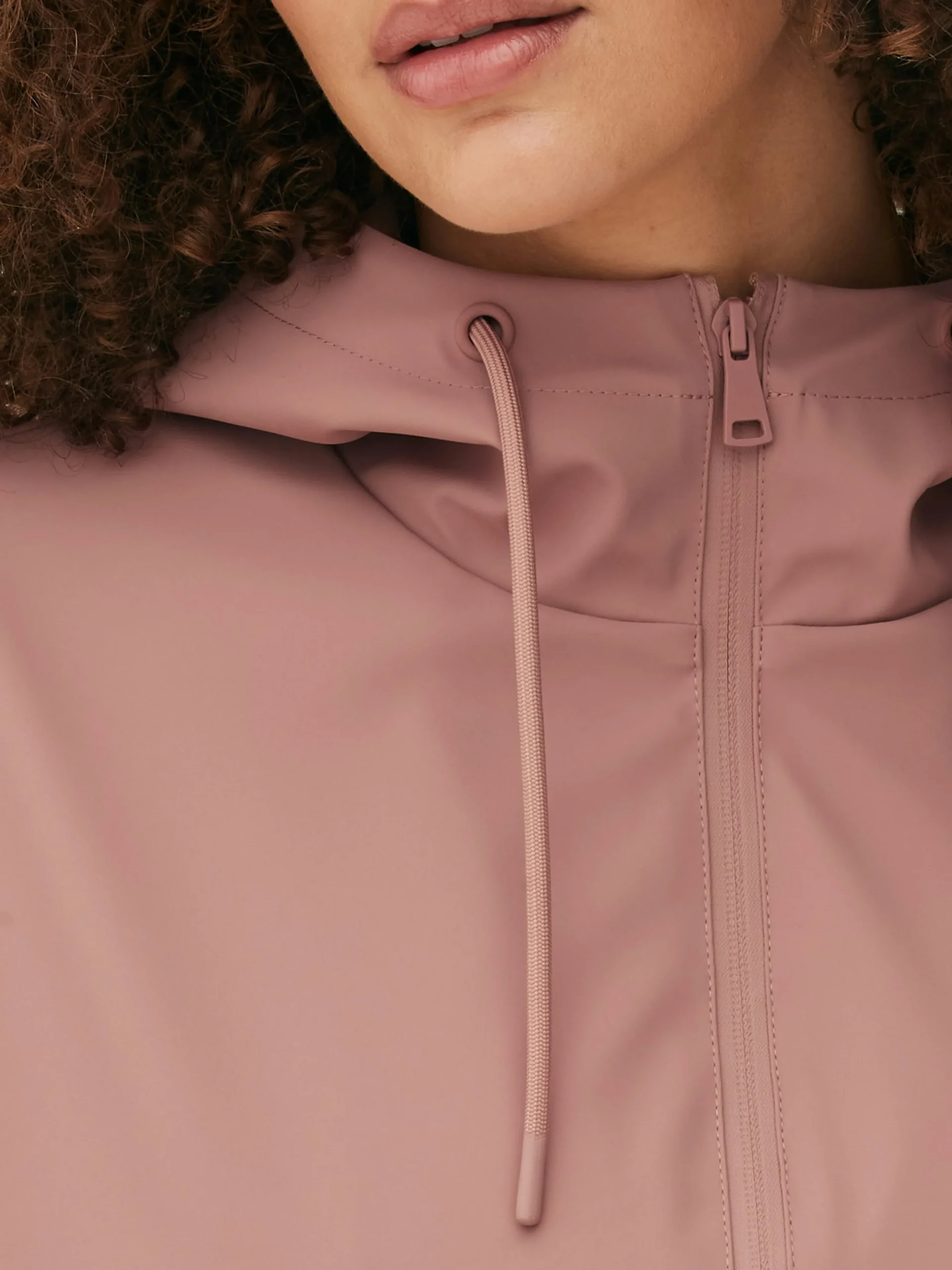 Rubberized Hooded Raincoat|Primark New