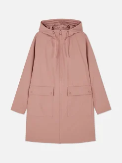Rubberized Hooded Raincoat|Primark New