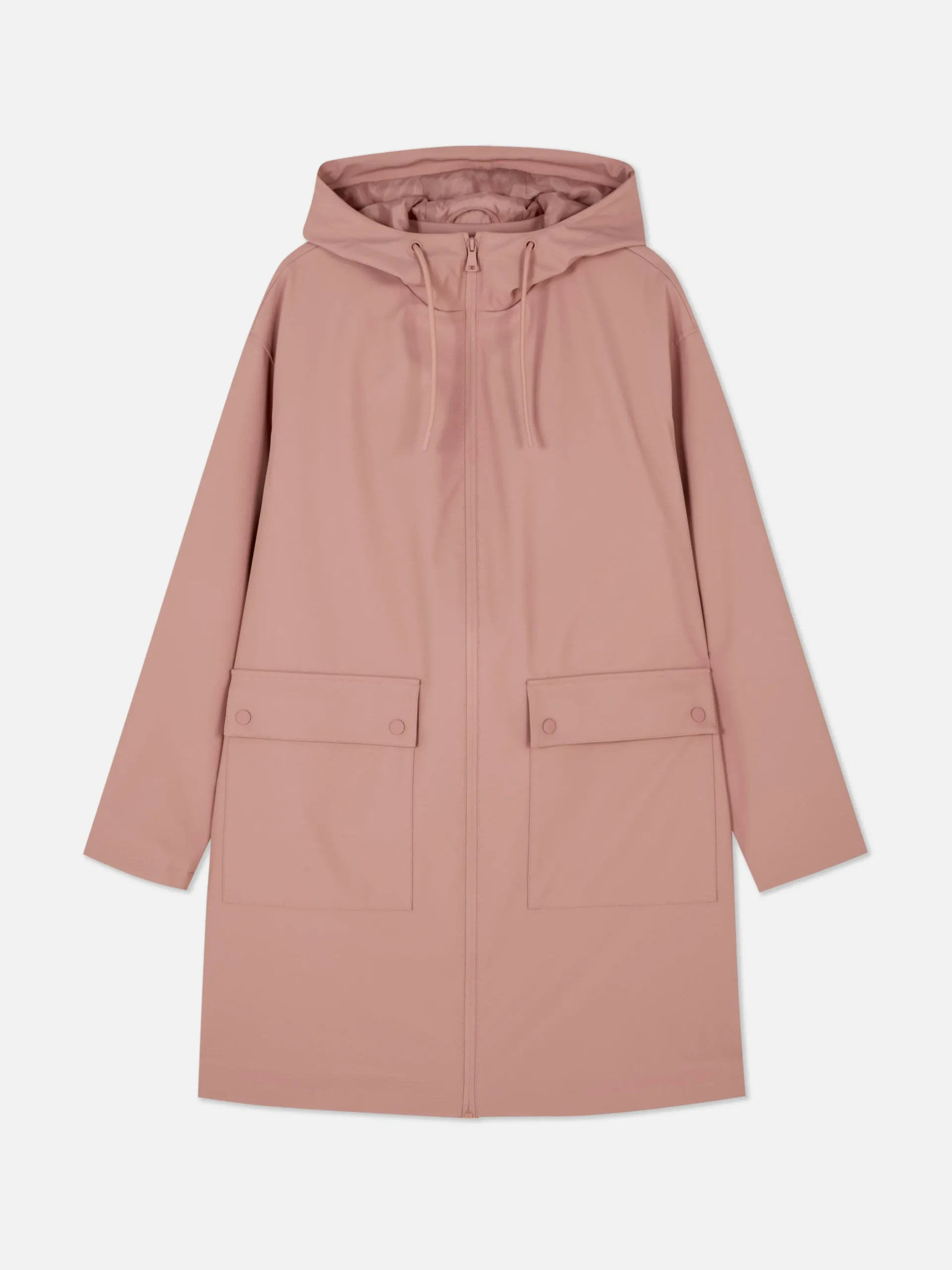 Rubberized Hooded Raincoat|Primark New