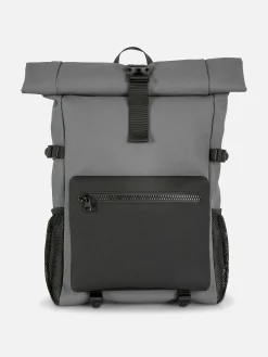 Rubberized Roll Top Backpack|Primark Discount