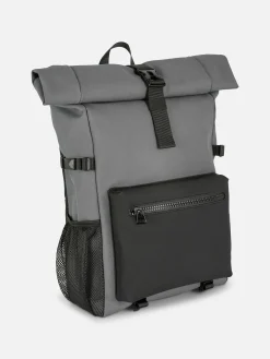 Rubberized Roll Top Backpack|Primark Discount