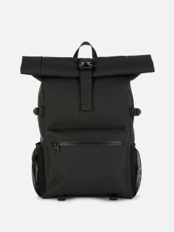 Rubberized Roll Top Backpack|Primark Hot