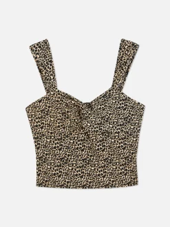 Ruched Knot Sleeveless Top|Primark Clearance