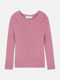 Ruffle Collar Long Sleeve T-Shirt|Primark