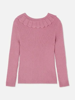 Ruffle Collar Long Sleeve T-Shirt|Primark