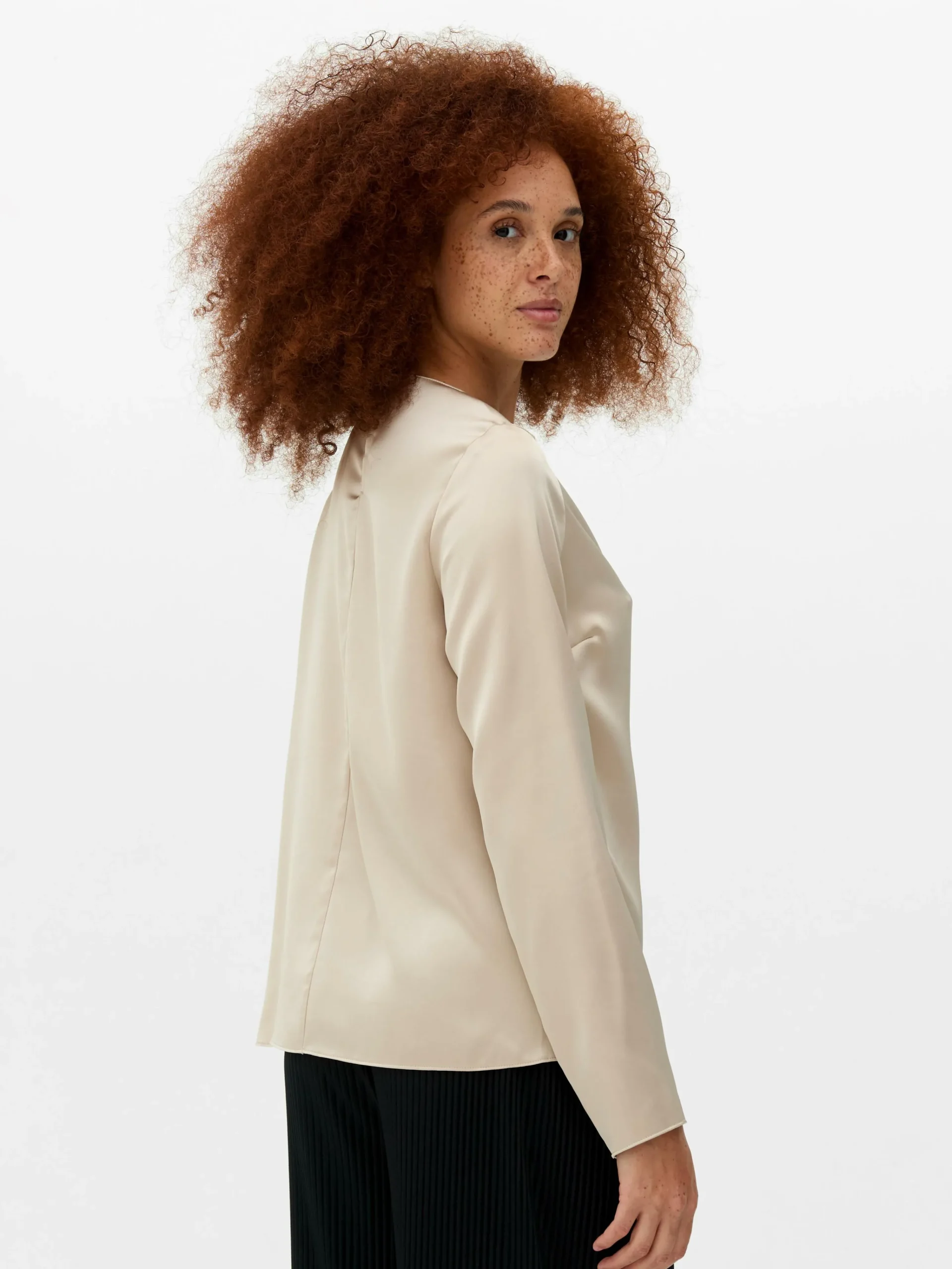 Satin Keyhole Blouse|Primark New