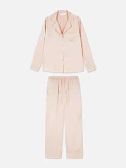 Satin Long Pajamas|Primark Outlet