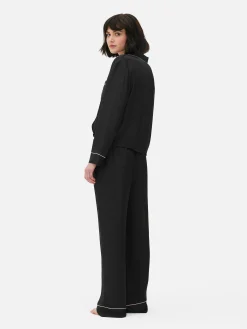 Satin Long Sleeve Pajamas|Primark Best