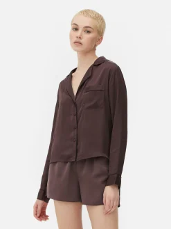 Satin Pajama Shirt|Primark Sale