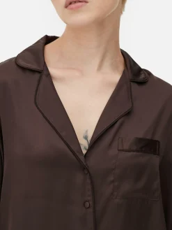 Satin Pajama Shirt|Primark Sale
