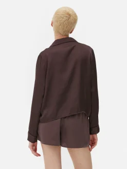 Satin Pajama Shirt|Primark Sale