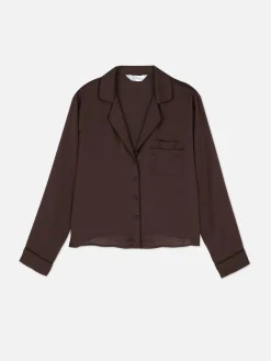 Satin Pajama Shirt|Primark Sale