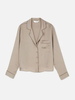 Satin Pajama Shirt|Primark Sale