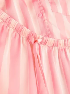 Satin Shirt & Shorts Pajama Set|Primark Clearance