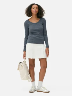 Scoop Neck Long Sleeve Top|Primark New