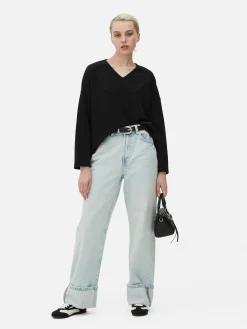 Seam Detail Long Sleeve Top|Primark