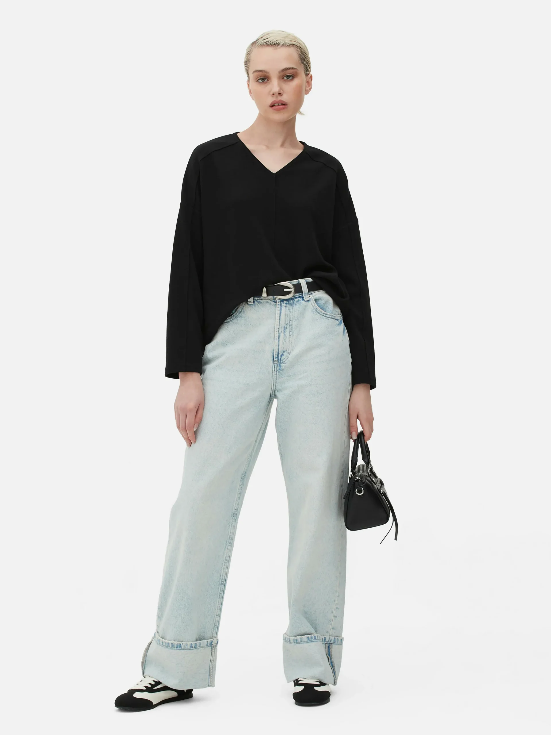 Seam Detail Long Sleeve Top|Primark