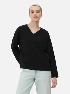Seam Detail Long Sleeve Top|Primark