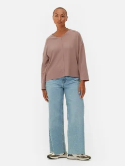 Seam Detail Long Sleeve Top|Primark