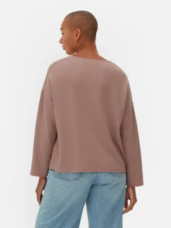 Seam Detail Long Sleeve Top|Primark
