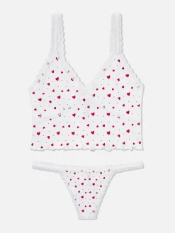 Seamless Pointelle Cami And Thong Set|Primark Best